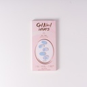 Silver Wavy Lines Light Blue Gel Nail Stickers (UV Lamp Required)
