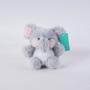HY-MR8006 Gray Sitting Elephant Plush Toy - 17CM
