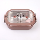 Cute bear stainless steel lunch box with