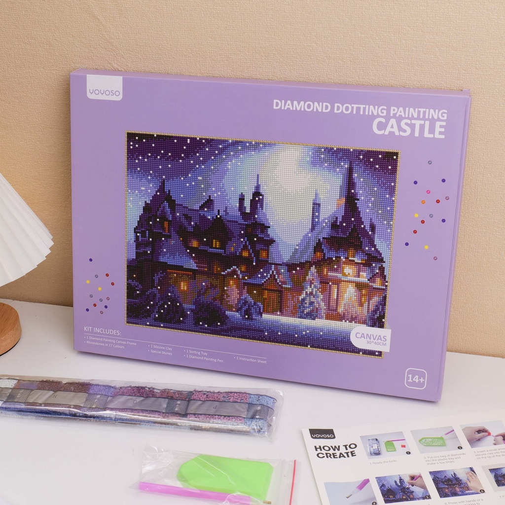 DIY Rhinestone Painting - Castle 30*40 cm