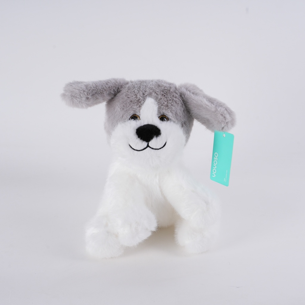 HY-MR8006 Gray Puppy Plush Toy – 20cm