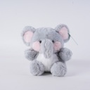 HY-MR8006 Gray Sitting Elephant Plush Toy - 23CM