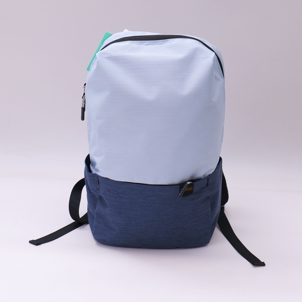 Ultra-Light Colorblock Custom Backpack - Blue and Gray