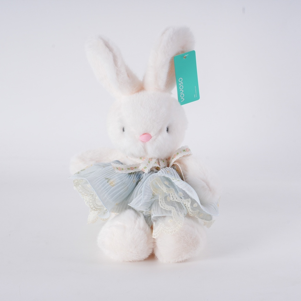 HY-MR8006 Blue Dress Rabbit Plush Toy – 30cm