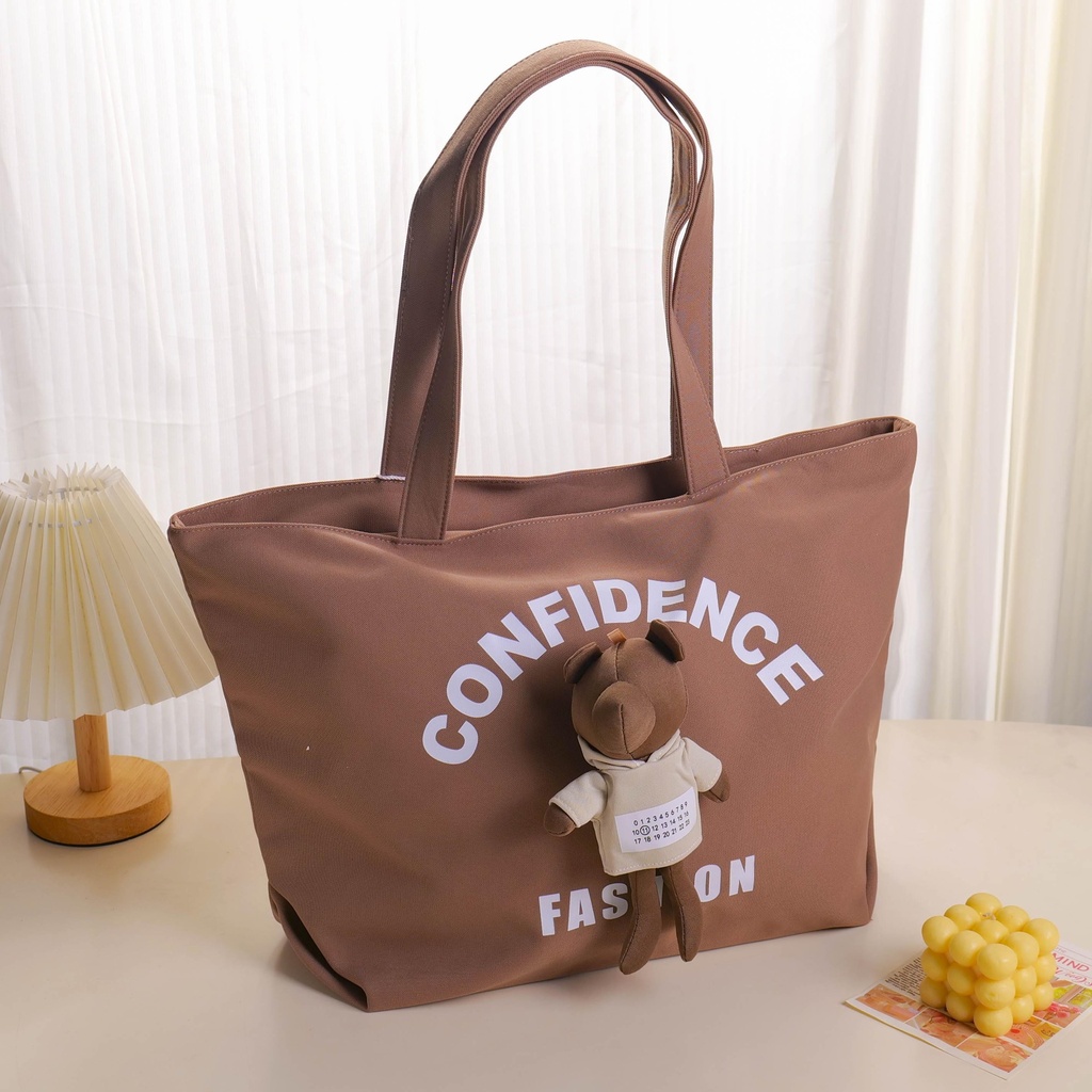 3D Bear Tote Bag - Brown