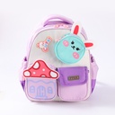 Adorable Bunny Kids Backpack – Purple