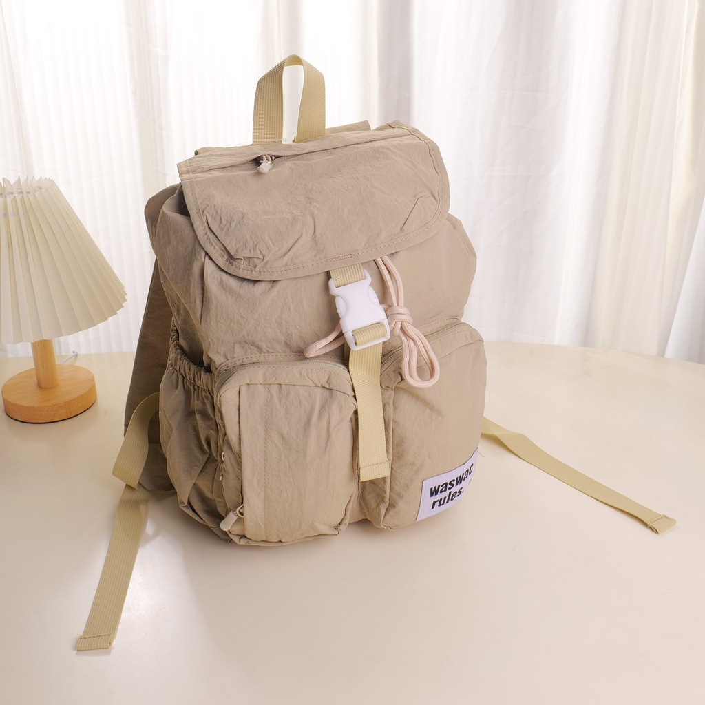 Front Pocket Backpack - Beige