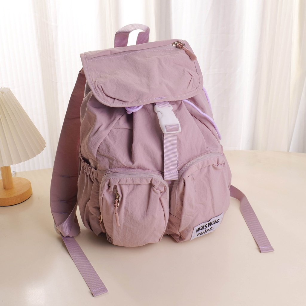 Front Pocket Backpack - Pink