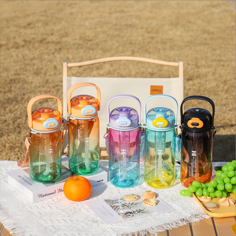 Colorful gradient color double drinking 