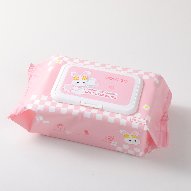 Sakura YOYO rabbit soft skin wipes 80 co