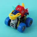 Inertial rotated toy car with light and 