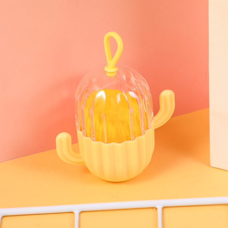 Cactus beauty makeup sponge-yellow