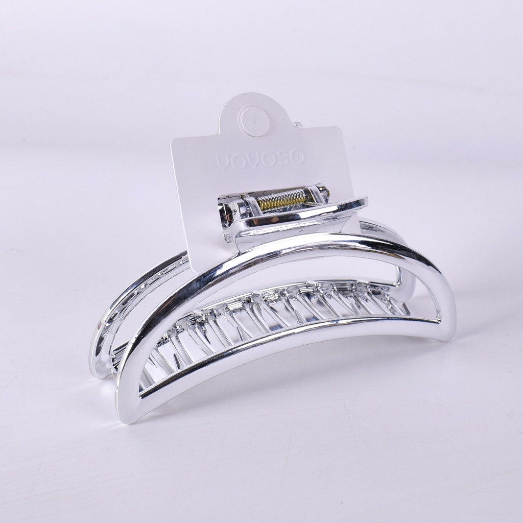 Silver Series Crescent Acrylic Claw Clip