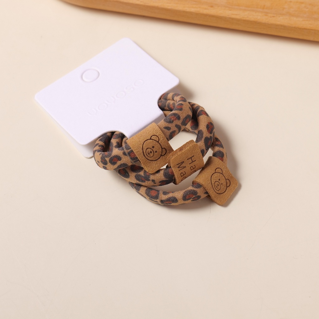Leopard Print Regular Hair Ties - 3pcs