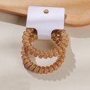 Striped Coffee Spiral Hair Ties – 2pcs