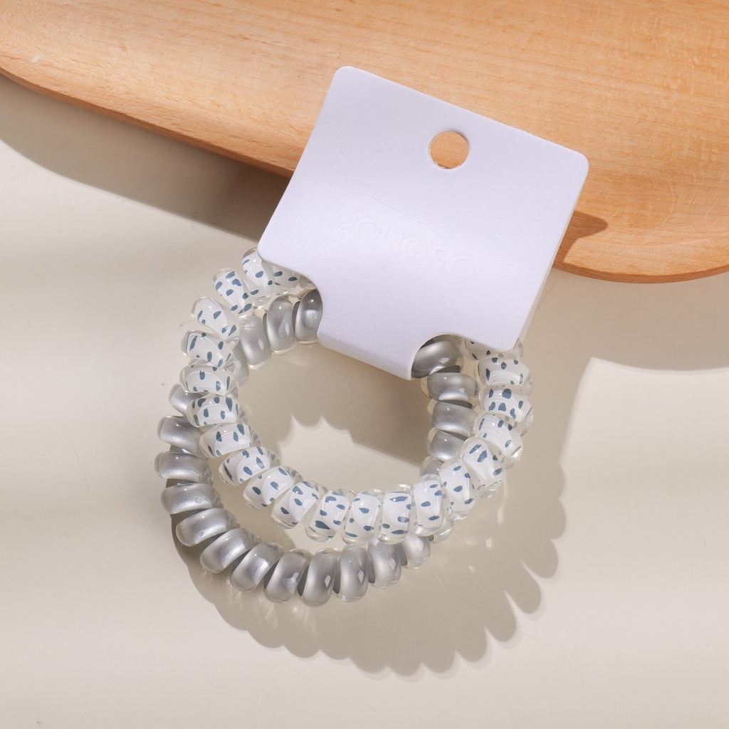 Silver Hair Ties – 2pcs