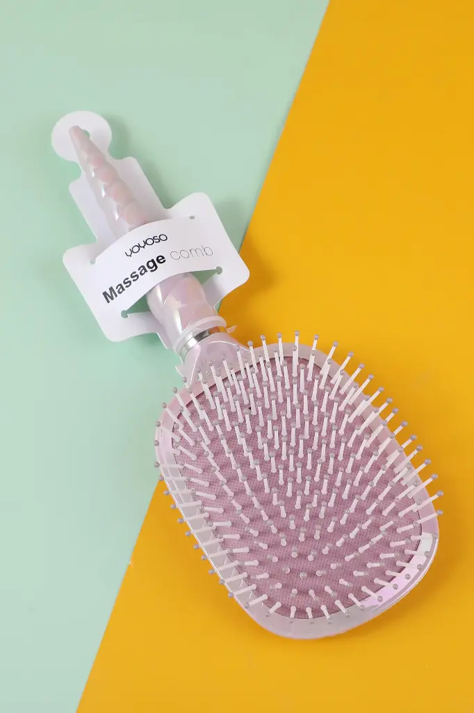 One-horned series colorful round comb-pu