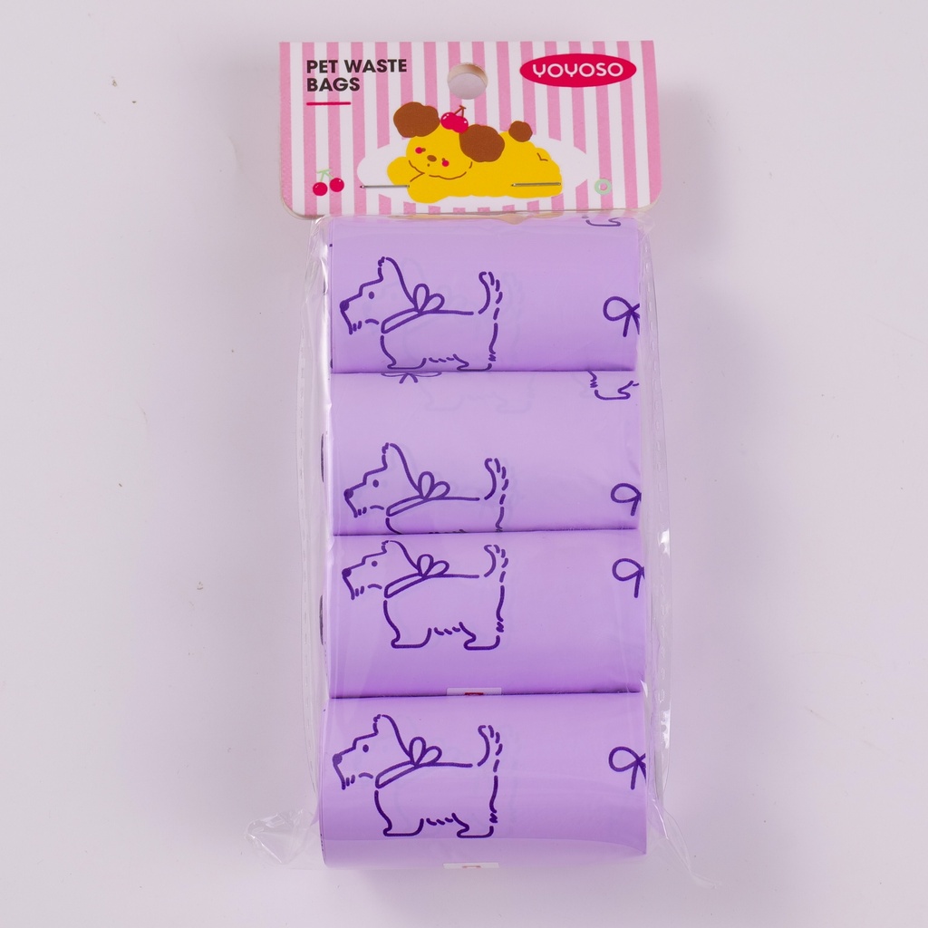 Purple Dog Waste Bags 4 Rolls (15pcs)