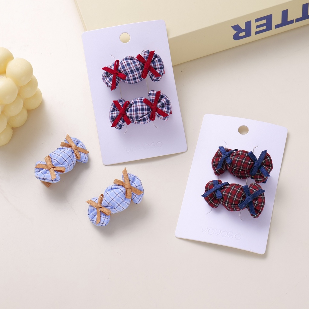 Plaid Series Kids Candy Hair Clips