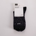 Leopard Embroidered Women's Mid-Calf Socks – Black