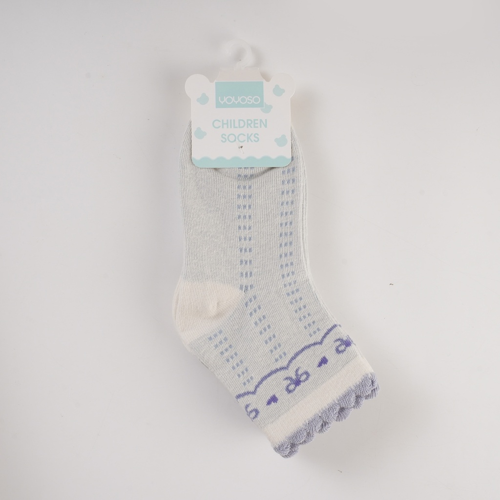 Simple Blue Kids' Mid-Calf Socks L (3 pairs)