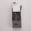 Leopard Colorblock Women's Mid-Calf Socks – Black