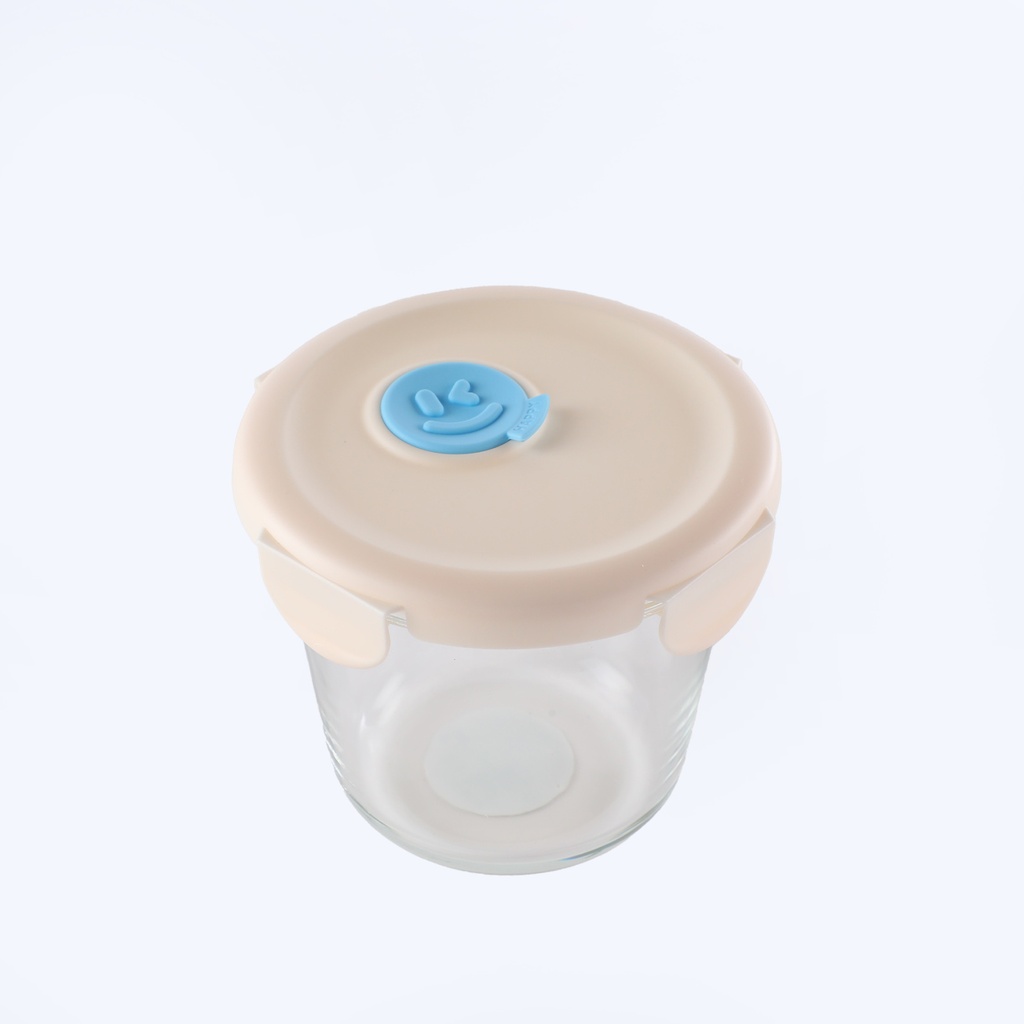 Small Tall Glass Food Storage Bowl 730ml - White