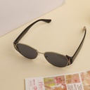 Metal Frame Women's Sunglasses - Black/Silver