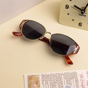 Metal Frame Women's Sunglasses - Brown