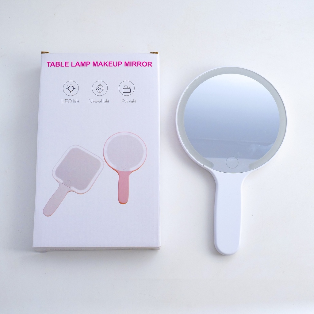 LED Handheld Plastic Makeup Mirror