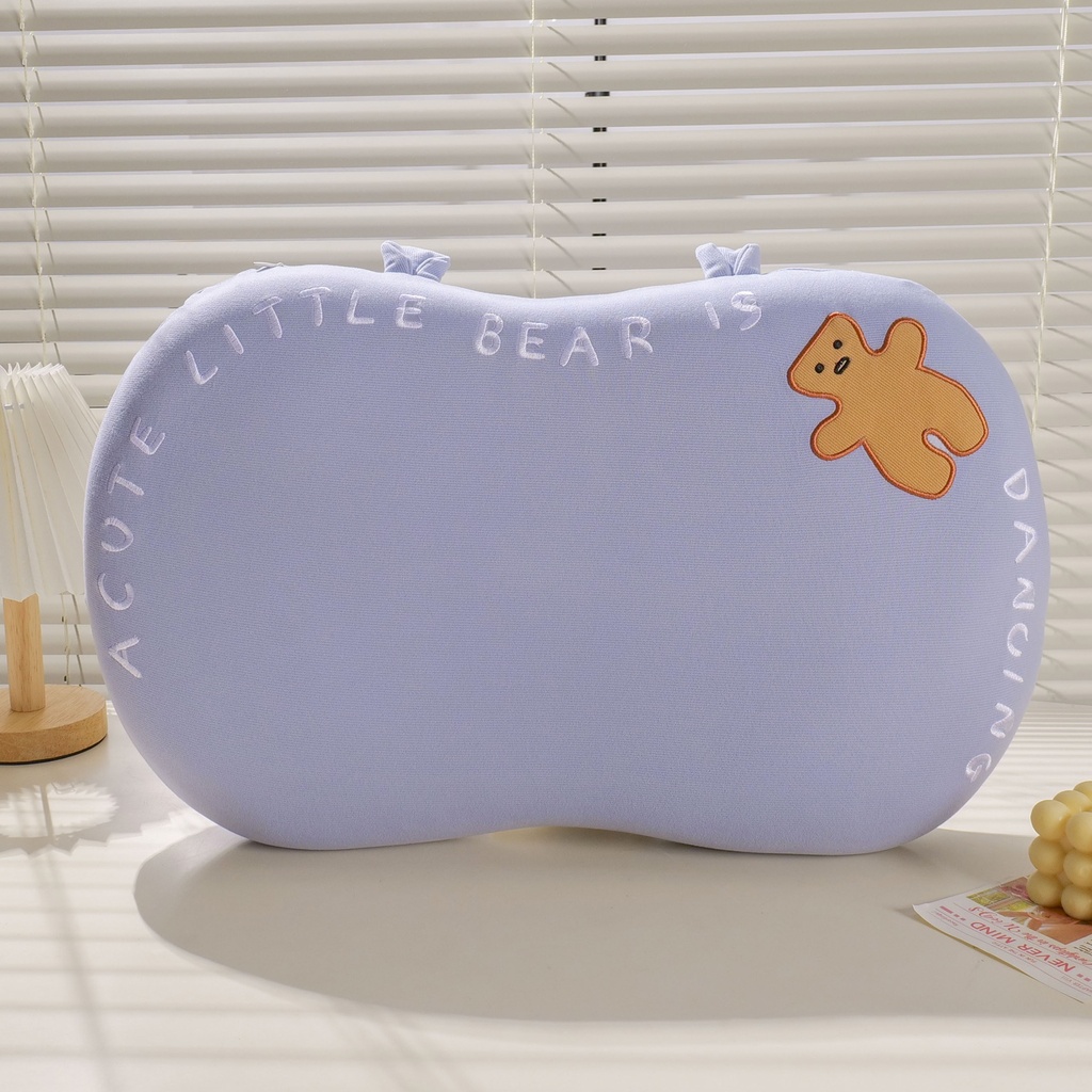 Simple Bear Pillow – Blue