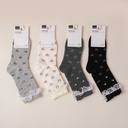 Pearl Trim Bowknot Women's Mid-Calf Socks