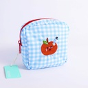 Apple Series - Blue and White Apple Square Storage Bag