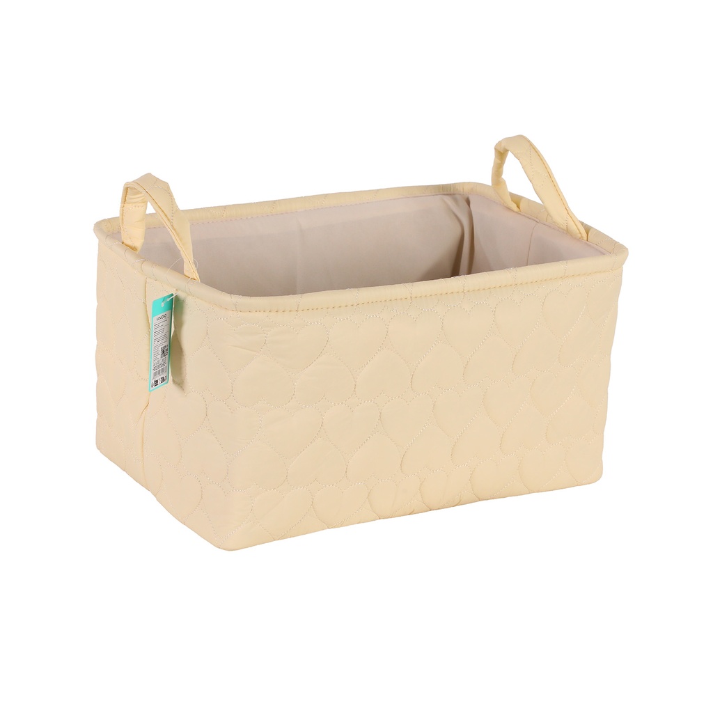 Candy Color Heart Large Storage Square Box - Yellow