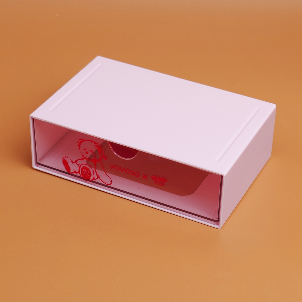 TEDDY ISLAND Series Drawer Storage Box-Single Layer