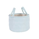 Candy Color Heart Desktop Storage Round Bucket - Blue