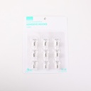 Home Transparent Adhesive Hooks 9pcs - Square