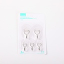 Home Transparent Adhesive Hooks 5pcs - Oval