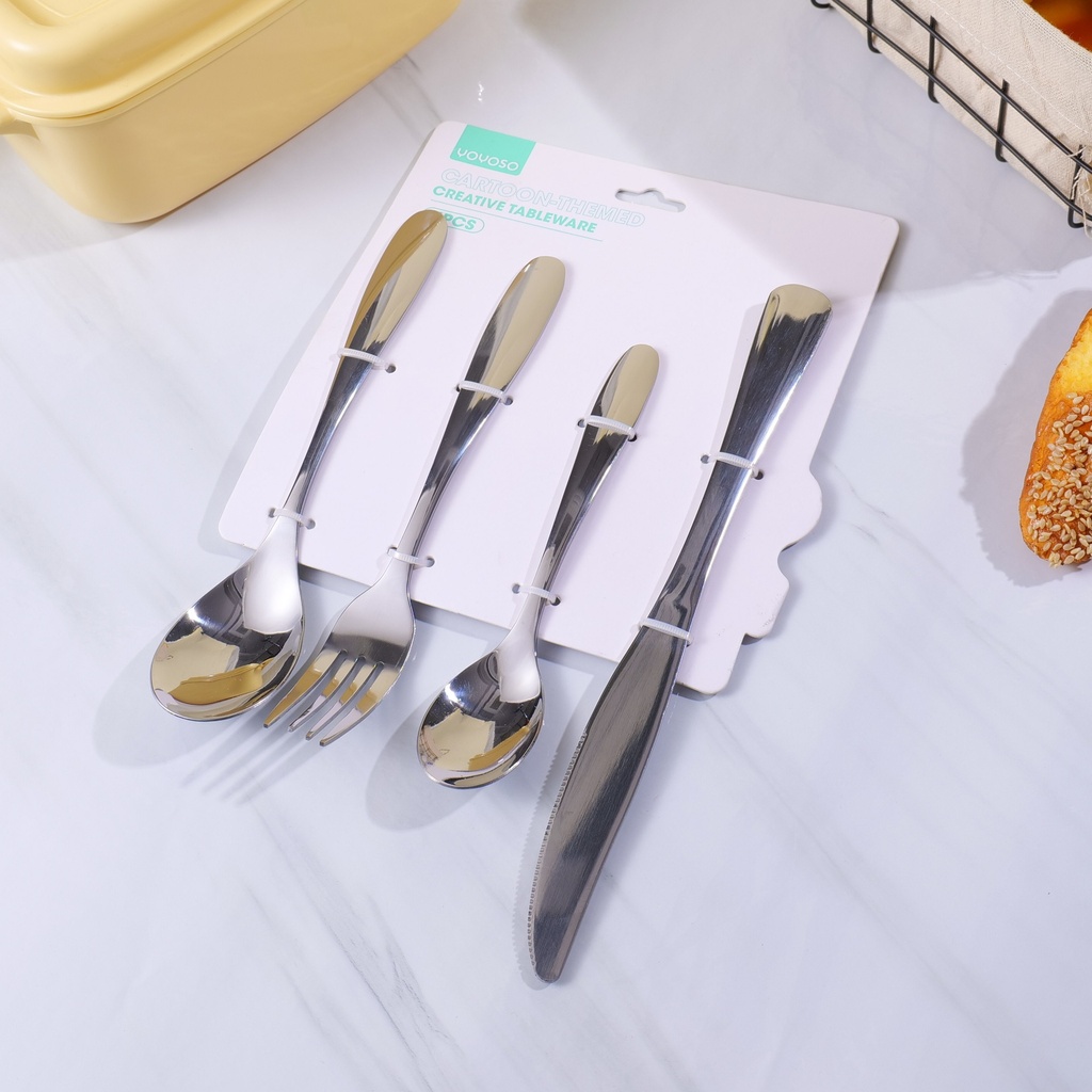 HS-CJ6001 Card Pack Basic Creative Cutlery Set 4pcs