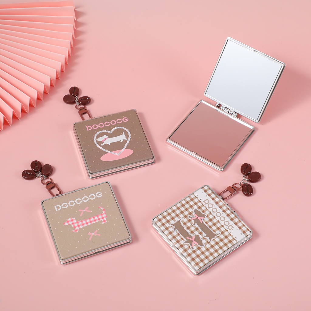 Dachshund Series - Square Princess Mirror – Coffee Bean Charm