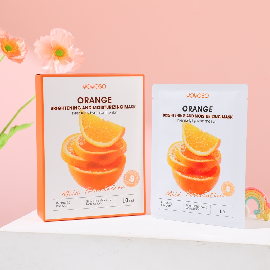 Orange brightening and moisturizing mask 25ml*10pcs