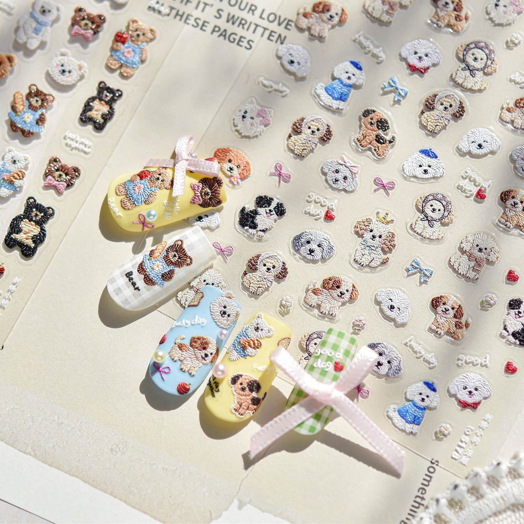 Cute Puppy Nail Stickers