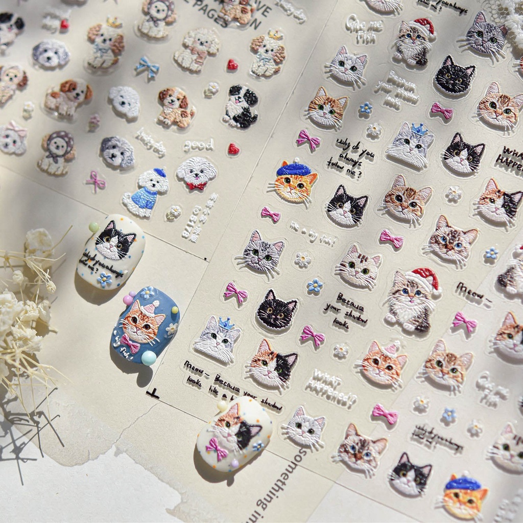 Cute Cat Nail Stickers