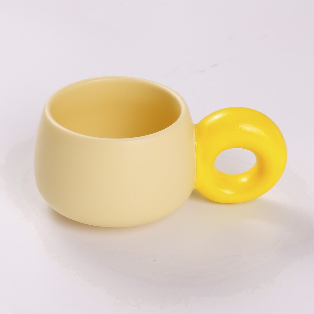 HS-TCB6001 Round-Belly Circle Mug 320ml - Yellow