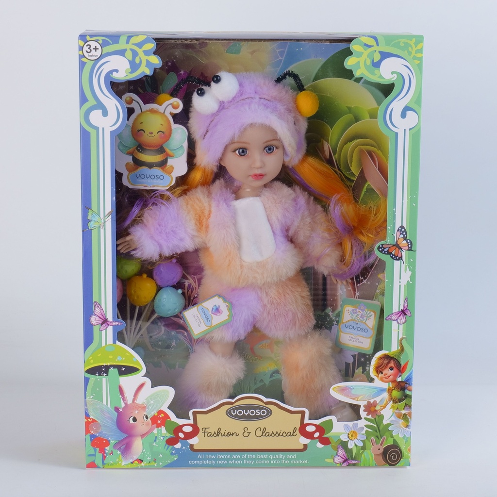 QJ183D Plush Doll Series – 12-Inch 12-Joint Bee Fairy Doll