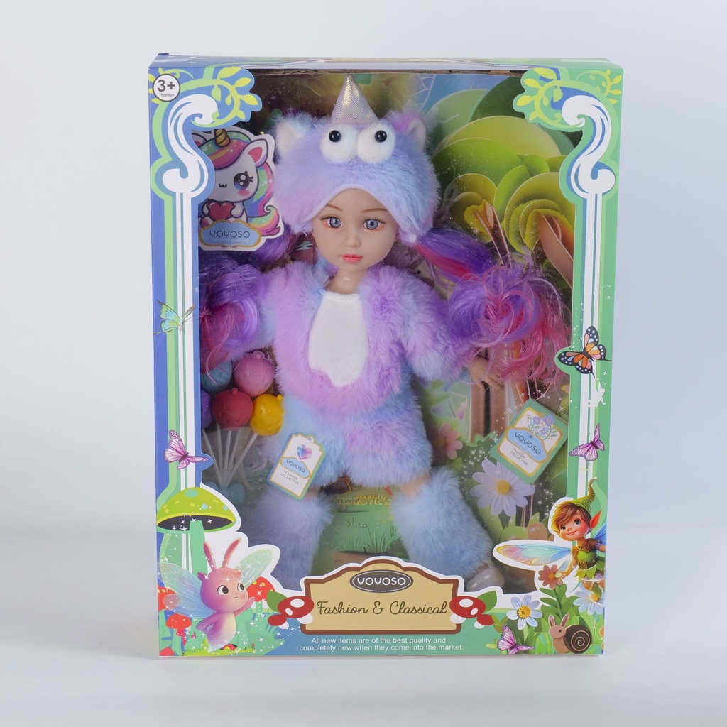 QJ183C Plush Doll Series – 12-Inch 12-Joint Pony Doll