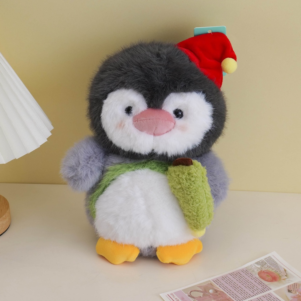 HY-MR8006 01 Happy Penguin Plush Doll-23cm
