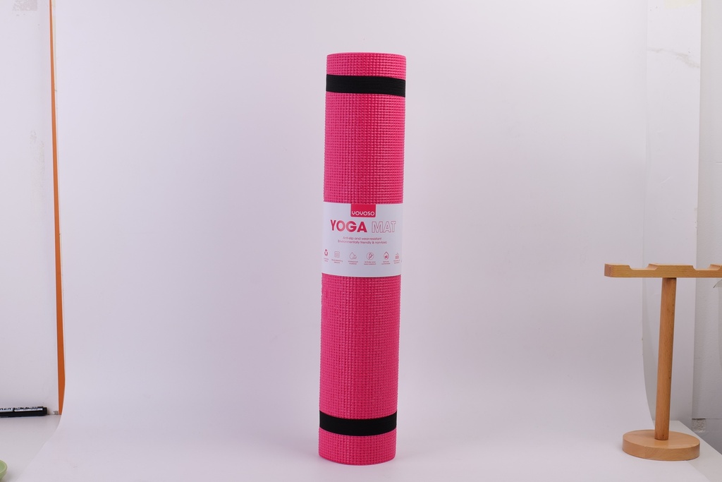 (HY-PVC8019) Rose Pink PVC Yoga Mat (173*61cm) 0.6 Thick