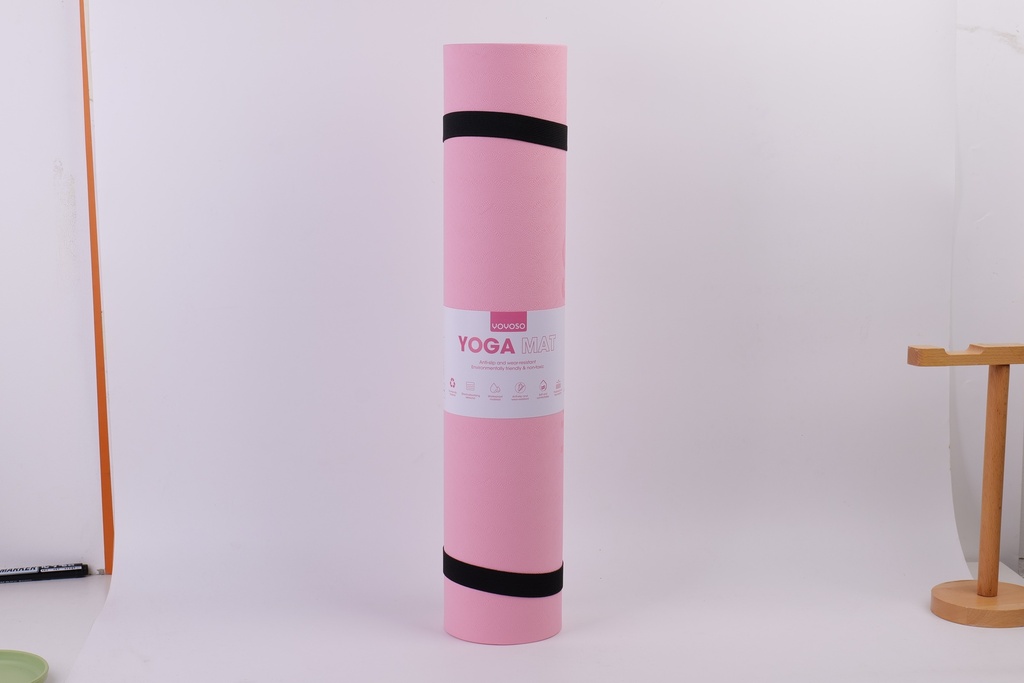 Pink TPE Yoga Mat (173*61cm) 0.6 Thick