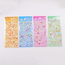Heart Bowknot Gold Foil Crystal Stickers